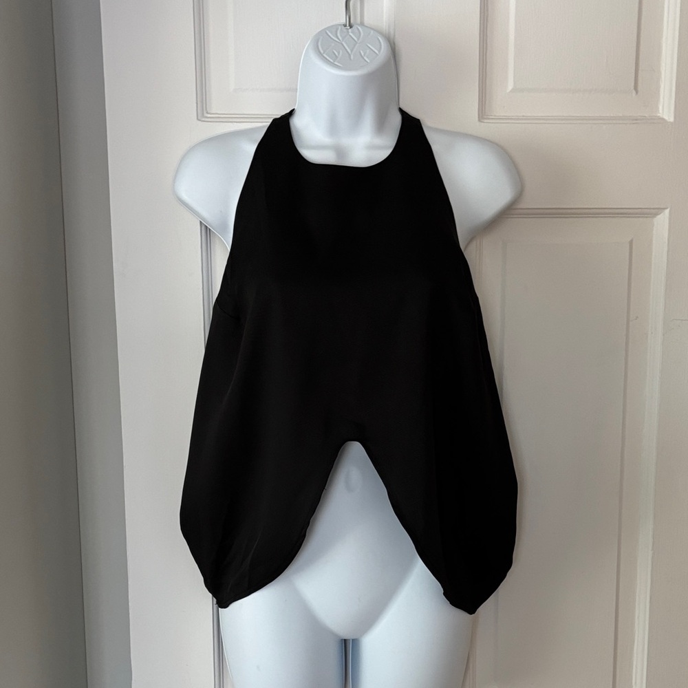 Shakuhachi Black Halter Tank Top S